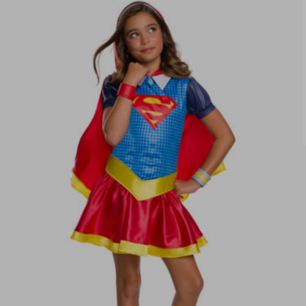 RUBIE'S | Girls Size L (12-14) | DC SUPER HERO GIRLS SUPERGIRL Child Cos…